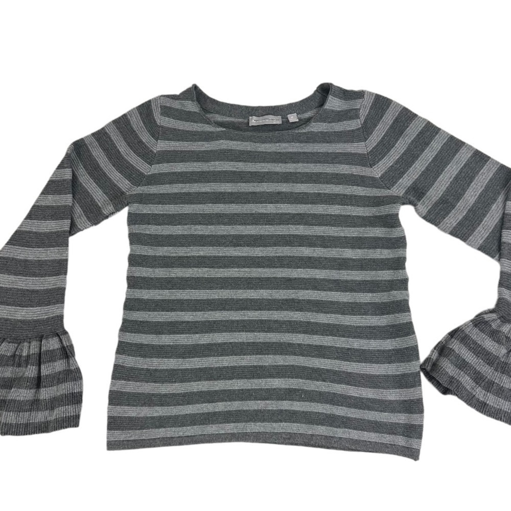 Evolution by Cyrus Striped Knit Bell Sleeve Sweater